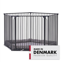 BabyDan CombiFit 5-kantet kravlegård, sort
