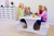 Væghængt bord med bænk L: 1200 mm - stor