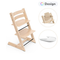 Tripp Trapp Højstol Inkl. Babyset og Tray, Natural/White