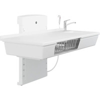 Puslebord 800x1800mm, elektrisk højderegulérbart, med sanitet og standardarmatur 